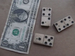 Single Civil War Period Bone Domino, Spiel, Unterhaltung, Geschenk - Bild 1 von 5