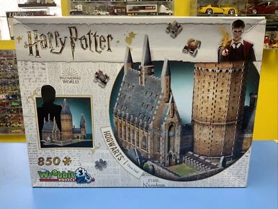 Quebra-cabeça Wrebbit Harry Potter Hogwarts Great Hall 850 peças 3D NOVO - Imagem 1 de 4