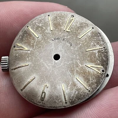 VTG Elgin Watch Co. Lord Elgin Watch Face With Movement PARTS - Image 1 of 4