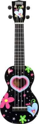 Mahalo MA1-HEBK Art Soprano Ukulele. Heart Graphic - Image 1 of 4