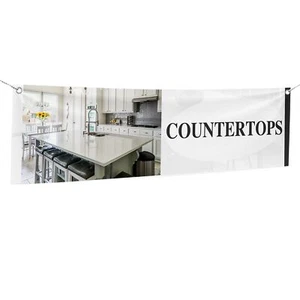 Outdoor Polyester Banner, HD Print, UV & Water Resistant, 4 Holes, Made in USA - Picture 1 of 13