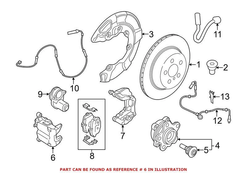 Подлинный оригинальный производитель задний левый суппорт дискового тормоза для BMW 530e 530e xDrive 530i - Изображение 1 из 1