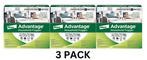 3x Elanco Advantage Household Fogger Kills Fleas Flea Eggs Larvae Ticks, 3 Ct Ea - Picture 1 of 2