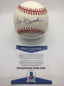 Gene Hermanski Signed AUTOGRAPH Official NL White Baseball BAS BECKETT C22155 - Picture 1 of 2