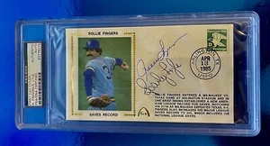 Rollie Fingers HOF-Sparky Lyle Signed Autographs 1985 PSA/DNA Certified Genuine - Picture 1 of 2