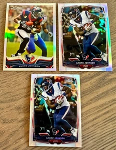 3X ANDRE JOHNSON 2013 TOPPS CHROME #85, 2014 #101 & MINI #101 REFRACTOR LOT - Picture 1 of 2