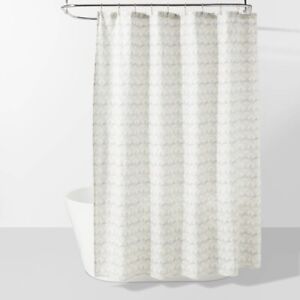 Block Print Scallop Shower Curtain Aqua Blue Threshold™