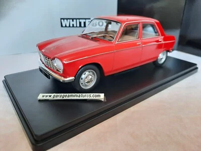 PEUGEOT 204 ROUGE 1968 WHITEBOX REF 124181 ECHELLE AU 1/24 EME MINIATURE - Photo 1/4