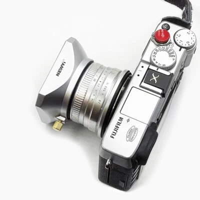 Silber Universal Quadratische Objektivhaube für DSLR Spiegellose Kamera Objektiv Camcorder DV