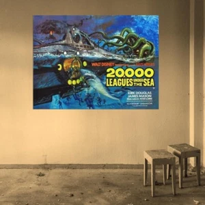 20,000 Leagues Under the Sea Movie 1954 Kirk Douglas Poster No Frame - Picture 1 of 5