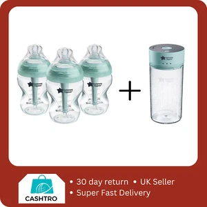 Tommee Tippee Advanced Anti-Colic Baby Bottle Pack of 3 & Colic Soothe - Picture 1 of 13