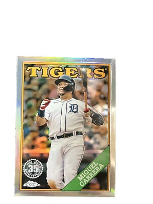 “FINAL ACT” Miguel Cabrera MIGGY 2023 MARLINS TIGERS Chrome Refractor  #88BC-4 - Image 1 of 4