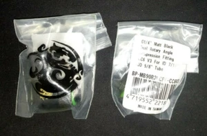 Bitspower G1/4" Matt Black Dual Rotary Angle Compression Fitting CC6 7/16" 5/8" - Picture 1 of 4
