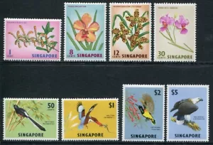 Singapore Scott 62-69 MNH CV $66 1963, Flowers and Birds - Picture 1 of 1