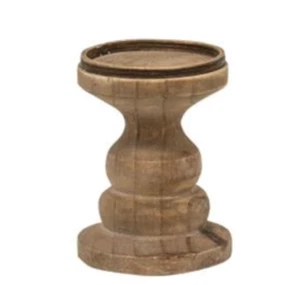 Rustic Farmhouse Wooden Pillar Candle Holder, 5", Farmhouse Decor, Rustic Decor - Picture 1 of 2
