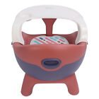 (Coral)Baby Feeding Chair U-Shaped Spine Protection Stable Legs Baby Dining