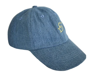 🆕️ Authentic DRAKE'S LONDON Blue Cotton DENIM BASEBALL BALL Cap Hat One Size - Picture 1 of 5