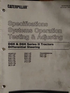 CAT Specifications Systems Operation Testing/Adjusting D6H & D6H Series II Diffe - Picture 1 of 6