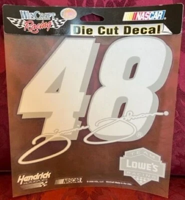 Calcomanía troquelada NASCAR - Jimmie Johnson - WinCraft Racing - 8" Foto 1 de 2