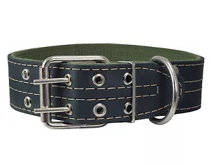 Real Leather Dog Collar Padded 1.5" Wide 22.5"-26.5" neck size Great Dane - Picture 1 of 5