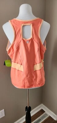 LANDS END SUJETADOR CAMISETA SIN MANGAS FITNESS EJERCICIO NARANJA Mujer Talla XL NUEVO CON ETIQUETAS Atletismo Gimnasio Foto 1 de 4