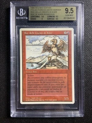 1995 MTG Italian Revised Edition Roc Of Kher Ridges R R BGS 9.5 GEM MINT Pop 1 - Image 1 of 2