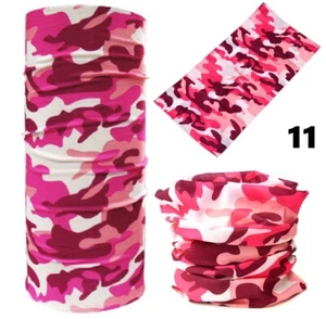 Women Men Face Cover Neck Gaiter Warmer Mask Snood Balaclava Bandana Tube Scarf - Picture 1 of 81