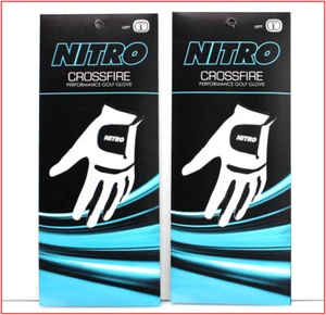 2 GLOVES - Nitro CROSSFIRE Performance Golf GLOVE -Men's LEFT Hand LARGE 🌟NEW🌟 - Picture 1 of 8