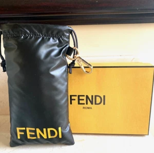 Fendi Roma Sunglasses Eyeglasses Case Black Soft Case Pouch Cloth Authentic - Picture 1 of 7