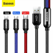 Baseus 4 in1 USB Ladekabel Micro USB Typ C Lighting Multi Kabel Für Handy PC