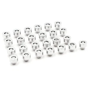50pcs Wheel Rim Lip Rivets Nuts of 6.2mm/0.24in Hole Replacement Plastic Chro... - Picture 1 of 9