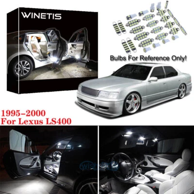 22X Bulb Xenon White LED Interior Lights Kit Package For Lexus LS400 1995-2000 - Image 1 of 4