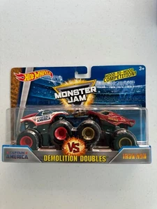 hot wheels monster jam demolition doubles Captain America vs Iron Man - Picture 1 of 1