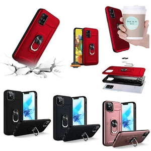 For Apple iPhone 12 /Pro Max Mini Hybrid 2 in 1 Rotating Ring Stand Case Cover - Picture 1 of 39