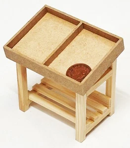Dolls House Wooden Market Display Counter Miniature Stall 1:12 Scale A&D2 tumdee - Picture 1 of 8