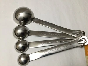 New Williams Sonoma Stainless Steel Measuring Spoons Set Of 4 - Picture 1 of 4