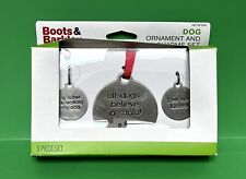 Boots & Barkley Dog Christmas Ornament & Charms Boxed New Free Shipping
