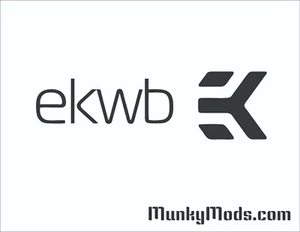 EKWB EK Logo w/Text Computer PC Case Window Applique Vinyl Decal (Color Choices) - Bild 1 von 3