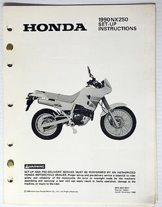 1990 NX250 Set-Up Instructions Assembly Manual NX 250 Original w/ Wiring Diagram - Foto 1 di 1