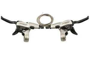 PAIR SHIMANO M580 DEORE DUAL CONTROL V-BRAKE SHIFTERS/BRAKE LEVERS 27 SPEED - Picture 1 of 3