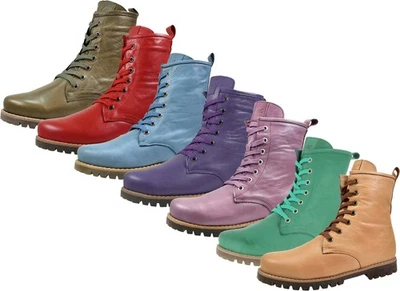 Andrea Conti Damen Stiefelette Boot Schnürung Leder Profilsohle 0342847