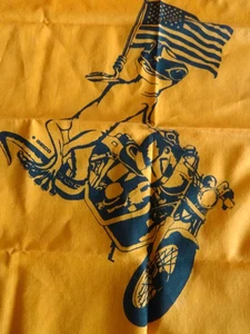 mOTORCYCLE GEICO LIZARD ORANGE BANDANA RETRO ADVERTISING CYCLE GARD neocurio - Picture 1 of 2