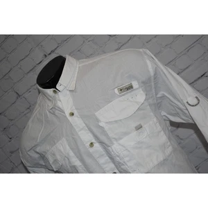 Columbia Mens Size XL PFG Performance Fishing Gear Shirt Vented White - Picture 1 of 8
