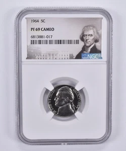 1964 Jefferson Nickel 5c PF69 Cam NGC Special Label *0230 - Picture 1 of 5