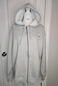 $70 VOLCOM Omni Logo Hoodie Full Zip Sweatshirt Men Gray XL Surf Skate NWT - Picture 1 of 14