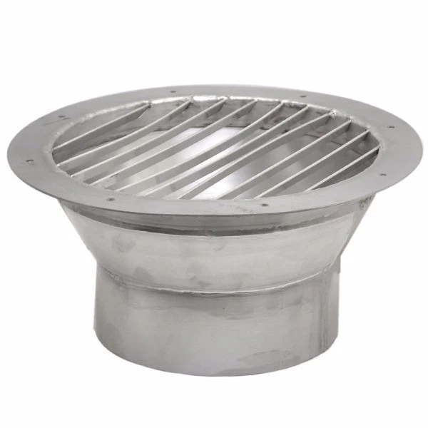 Custom 8 Inch Stainless Steel Round Boat Engine Vent Cover - Image 1 of 3