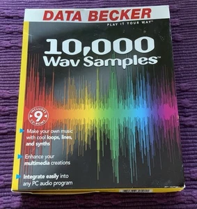 Software de música vintage DATA BECKER 10.000 muestras Wav 9 CD-ROMS paquete sellado - Imagen 1 de 8