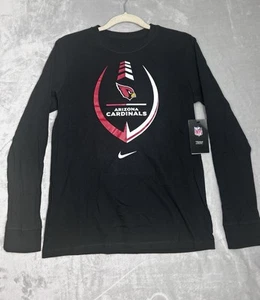 Nike Arizona Cardinals Long Sleeve T-Shirt Boys Large 14-16 Youth Center Swoosh - Picture 1 of 8