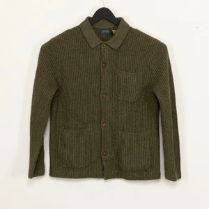 Polo Ralph Lauren Men Wool & Cotton Cardigan Green Size L - Picture 1 of 8