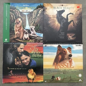 WS LD - 4 Family Laserdiscs - Homeward Bound Black Beauty Lassie Fly Away Home - Picture 1 of 2